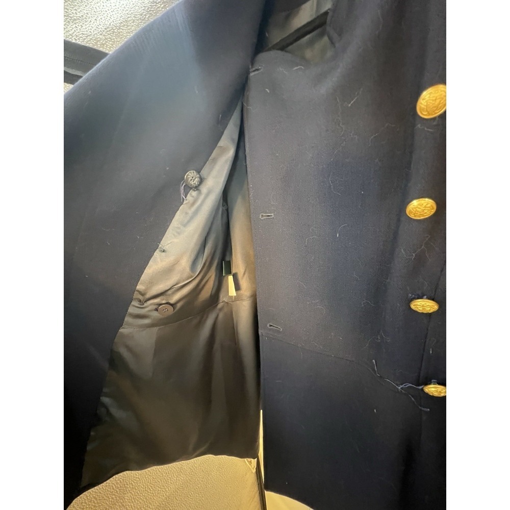 Ralph Lauren Women's Jacket Pea Coat Navy Blazer Size Large XL Vtg Classic USA - Picture 10 of 14